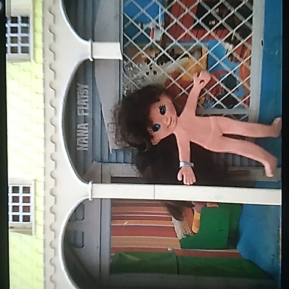 Vintage FLATSY 1969 Doll Rare LINEN DRESS - Picture 7 of 16